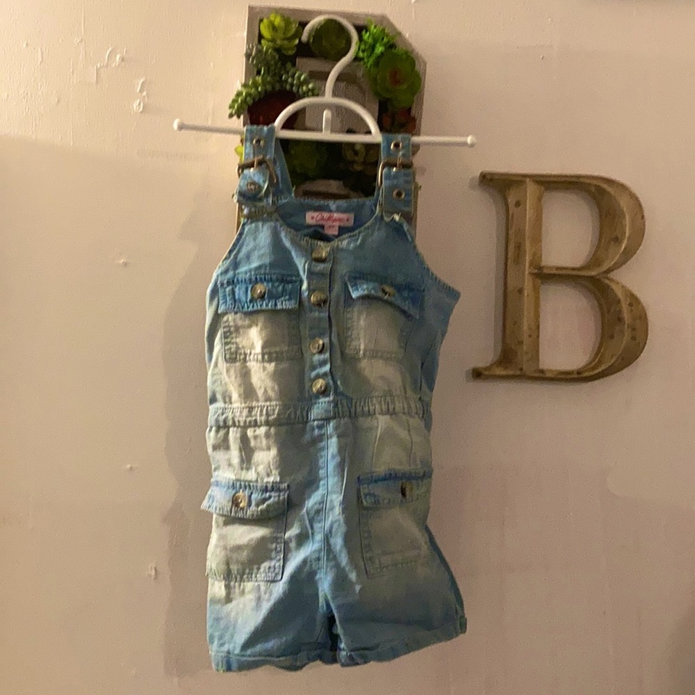 Girls denim overalls